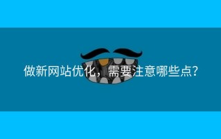 做新网站优化，需要注意哪些点？