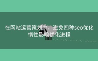 在网站运营策划中，避免四种seo优化惰性影响优化进程