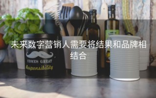 未来数字营销人需要将结果和品牌相结合