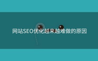 网站SEO优化越来越难做的原因