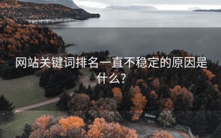 网站关键词排名一直不稳定的原因是什么?