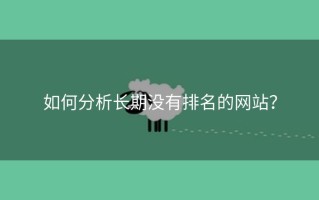 如何分析长期没有排名的网站？