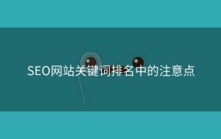 SEO网站关键词排名中的注意点