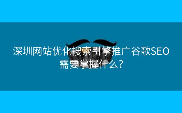 深圳网站优化搜索引擎推广谷歌SEO需要掌握什么？-第1张图片-慧达站长工具