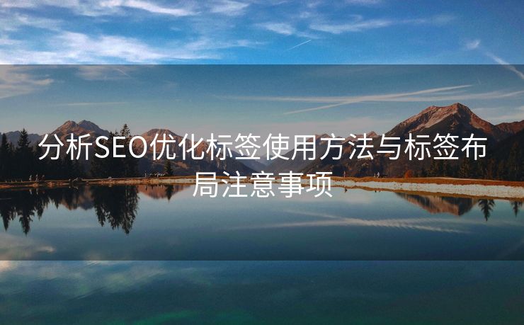 分析SEO优化标签使用方法与标签布局注意事项-第2张图片-慧达站长工具