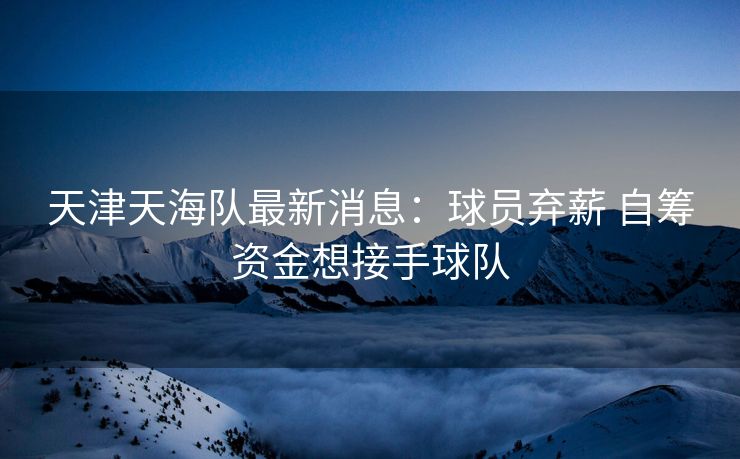 天津天海队最新消息：球员弃薪 自筹资金想接手球队