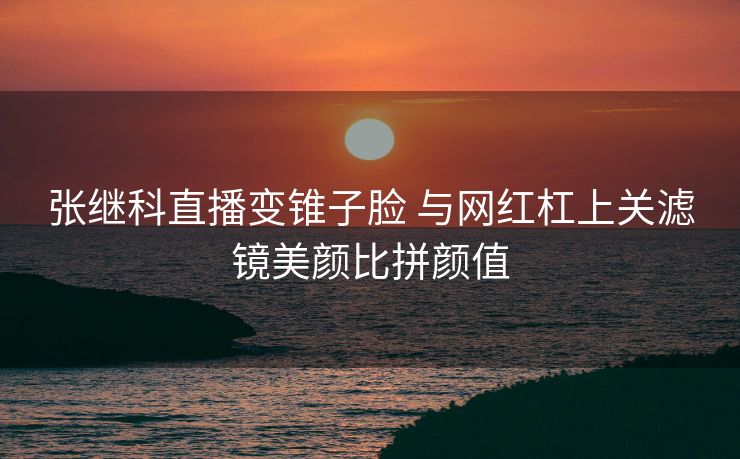 张继科直播变锥子脸 与网红杠上关滤镜美颜比拼颜值