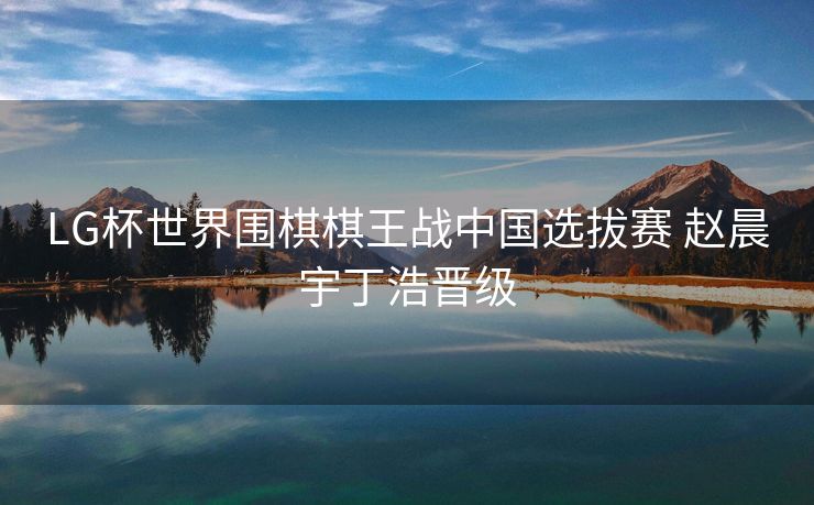 LG杯世界围棋棋王战中国选拔赛 赵晨宇丁浩晋级