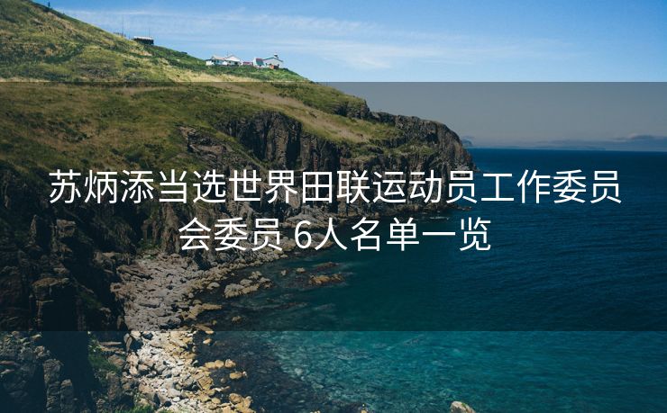 苏炳添当选世界田联运动员工作委员会委员 6人名单一览