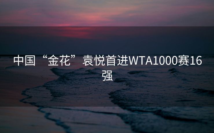 中国“金花”袁悦首进WTA1000赛16强