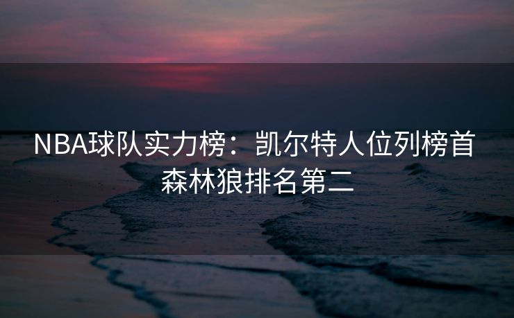 NBA球队实力榜：凯尔特人位列榜首 森林狼排名第二