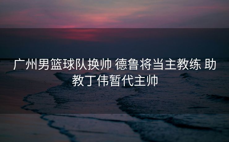 广州男篮球队换帅 德鲁将当主教练 助教丁伟暂代主帅