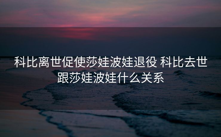 科比离世促使莎娃波娃退役 科比去世跟莎娃波娃什么关系