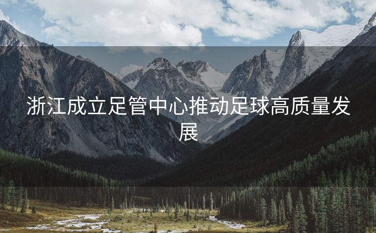 浙江成立足管中心推动足球高质量发展