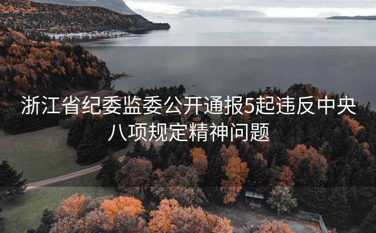 浙江省纪委监委公开通报5起违反中央八项规定精神问题