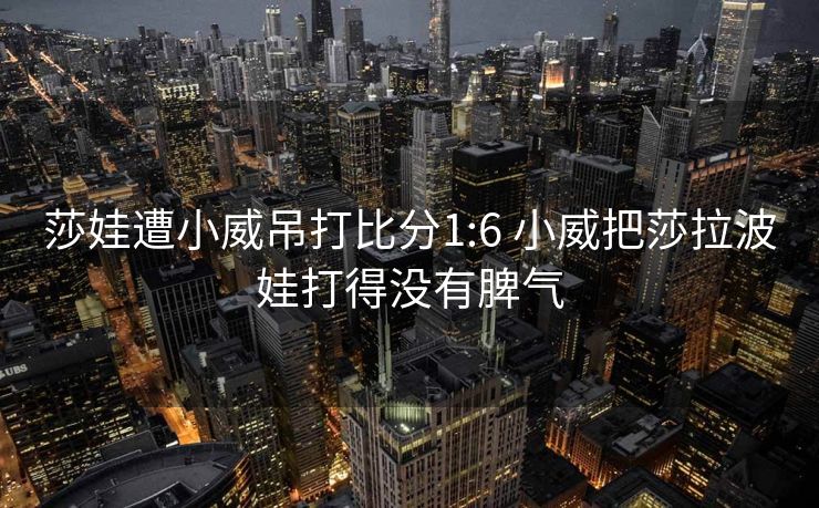 莎娃遭小威吊打比分1:6 小威把莎拉波娃打得没有脾气