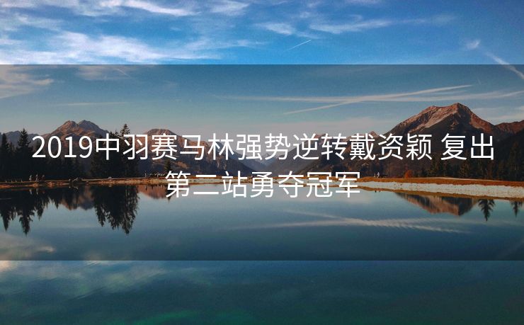 2019中羽赛马林强势逆转戴资颖 复出第二站勇夺冠军