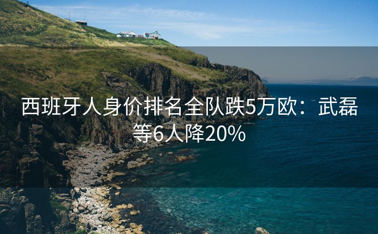 西班牙人身价排名全队跌5万欧：武磊等6人降20%