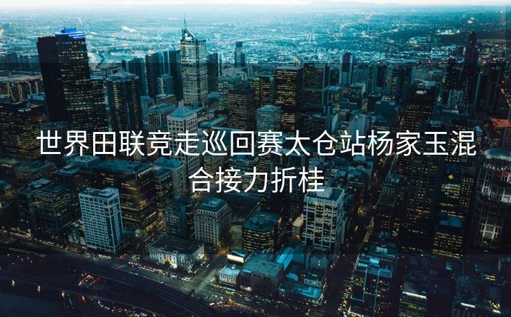 世界田联竞走巡回赛太仓站杨家玉混合接力折桂