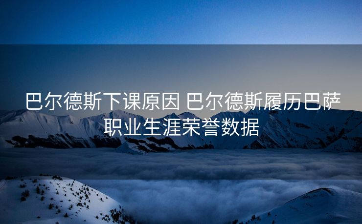 巴尔德斯下课原因 巴尔德斯履历巴萨职业生涯荣誉数据