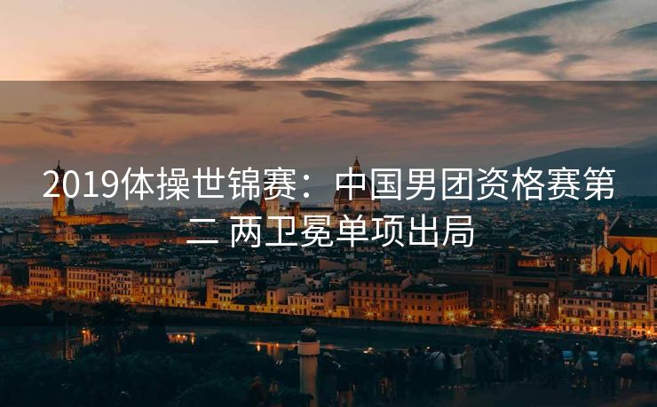 2019体操世锦赛：中国男团资格赛第二 两卫冕单项出局