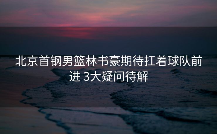 北京首钢男篮林书豪期待扛着球队前进 3大疑问待解