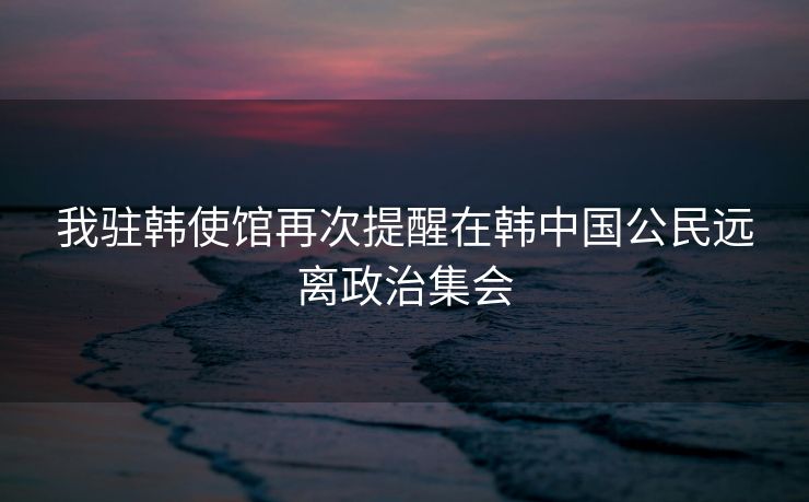 我驻韩使馆再次提醒在韩中国公民远离政治集会