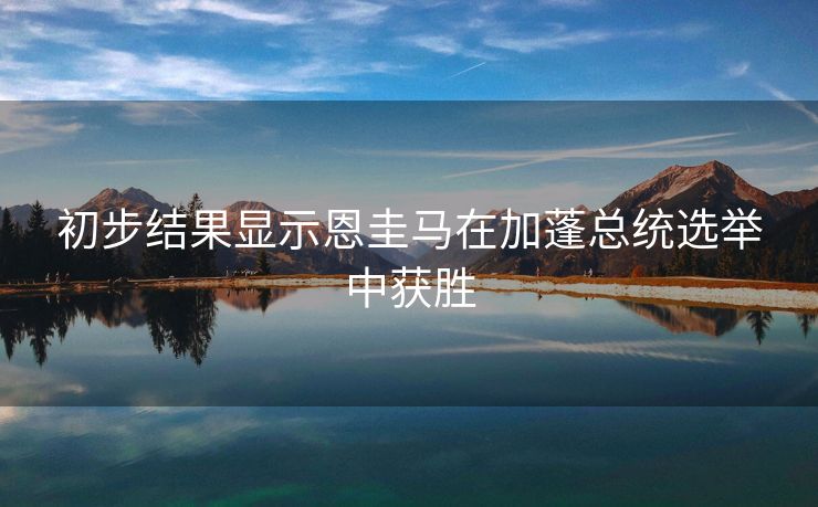 初步结果显示恩圭马在加蓬总统选举中获胜