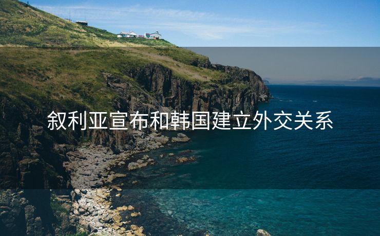 叙利亚宣布和韩国建立外交关系