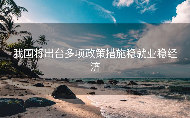 我国将出台多项政策措施稳就业稳经济