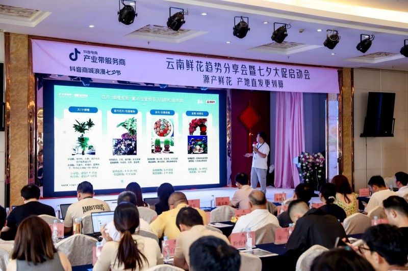 云南鲜花产业带报告披露，过去一年通过抖音电商售出超5600万支粉钻康乃馨