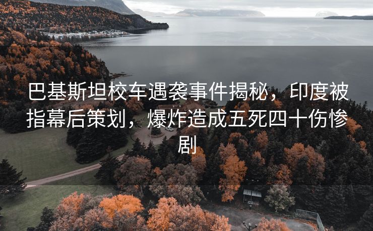 巴基斯坦校车遇袭事件揭秘，印度被指幕后策划，爆炸造成五死四十伤惨剧
