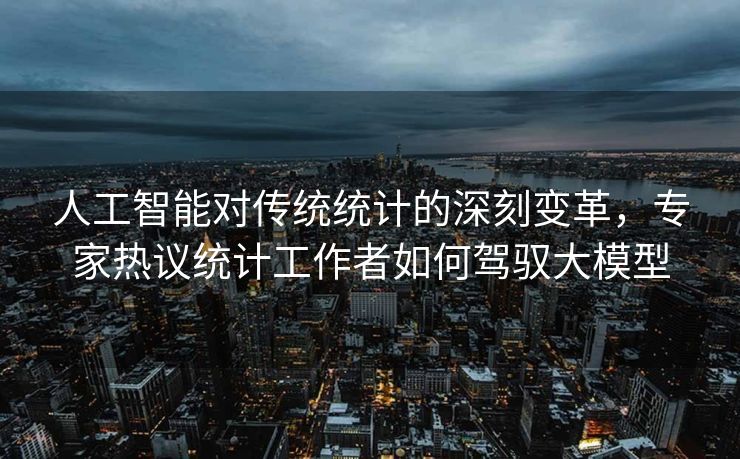 人工智能对传统统计的深刻变革，专家热议统计工作者如何驾驭大模型