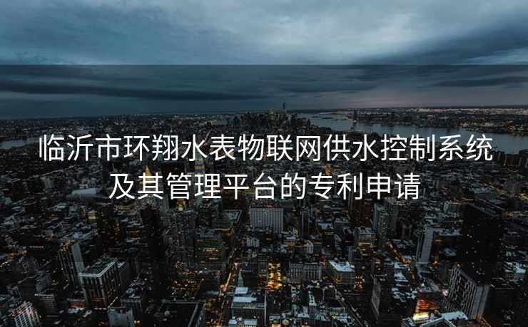 临沂市环翔水表物联网供水控制系统及其管理平台的专利申请
