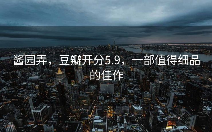 酱园弄，豆瓣开分5.9，一部值得细品的佳作