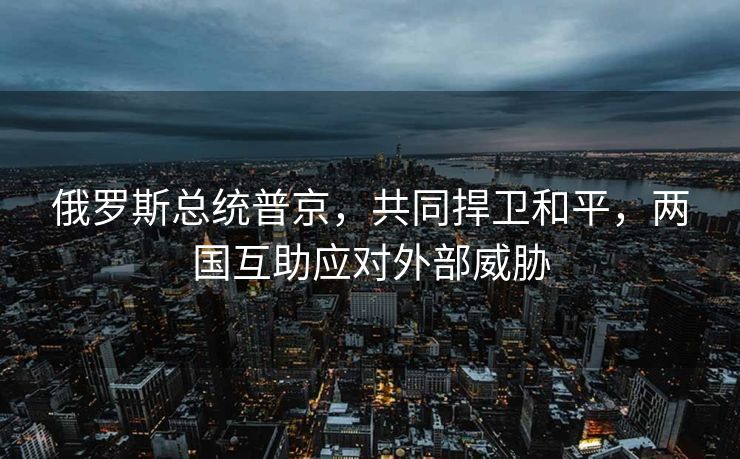 俄罗斯总统普京，共同捍卫和平，两国互助应对外部威胁