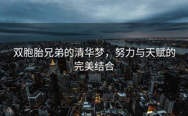 双胞胎兄弟的清华梦，努力与天赋的完美结合