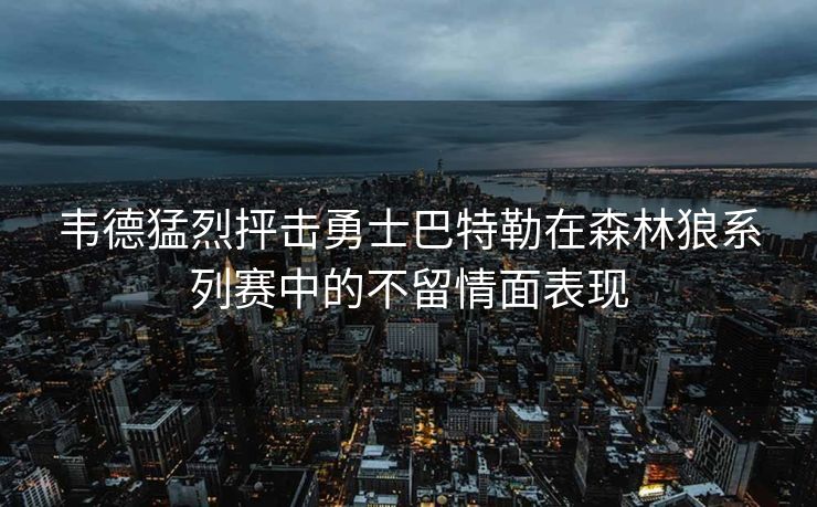 韦德猛烈抨击勇士巴特勒在森林狼系列赛中的不留情面表现