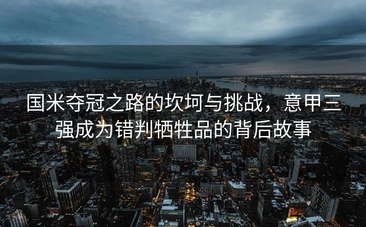 国米夺冠之路的坎坷与挑战，意甲三强成为错判牺牲品的背后故事