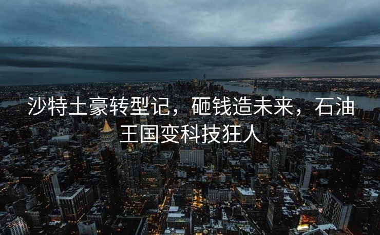 沙特土豪转型记，砸钱造未来，石油王国变科技狂人
