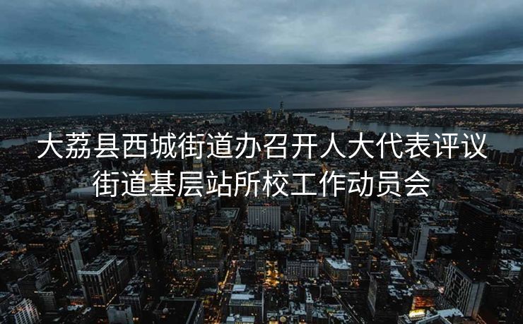 大荔县西城街道办召开人大代表评议街道基层站所校工作动员会