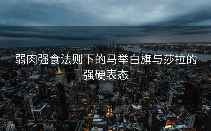 弱肉强食法则下的马举白旗与莎拉的强硬表态