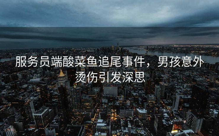 服务员端酸菜鱼追尾事件，男孩意外烫伤引发深思