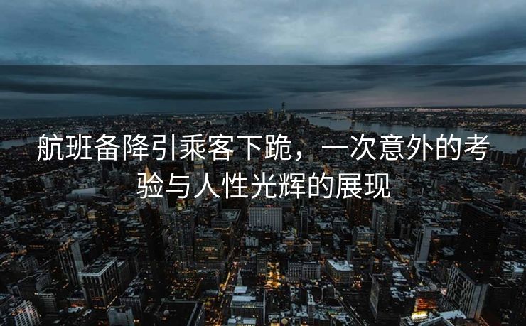 航班备降引乘客下跪，一次意外的考验与人性光辉的展现