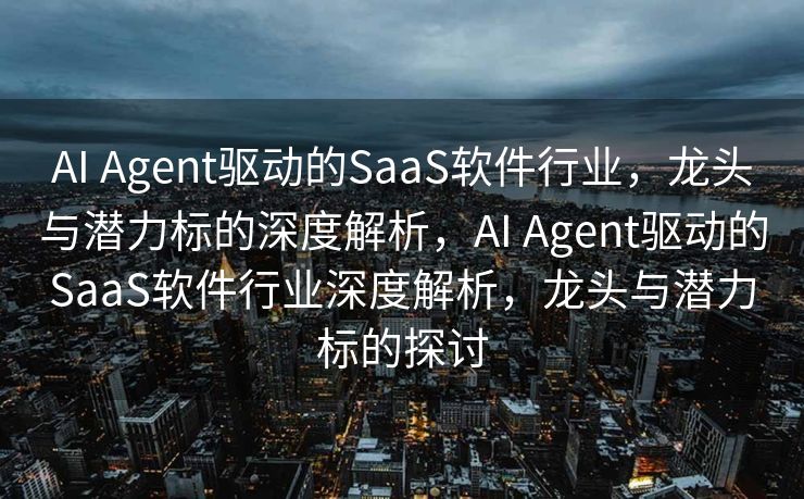 AI Agent驱动的SaaS软件行业，龙头与潜力标的深度解析，AI Agent驱动的SaaS软件行业深度解析，龙头与潜力标的探讨