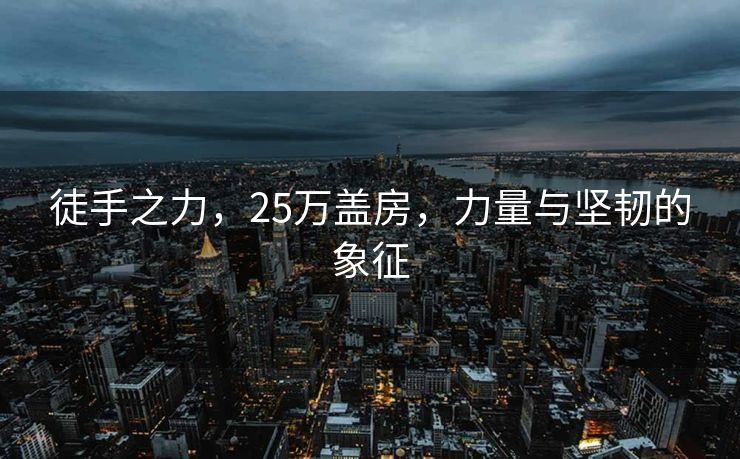 徒手之力，25万盖房，力量与坚韧的象征