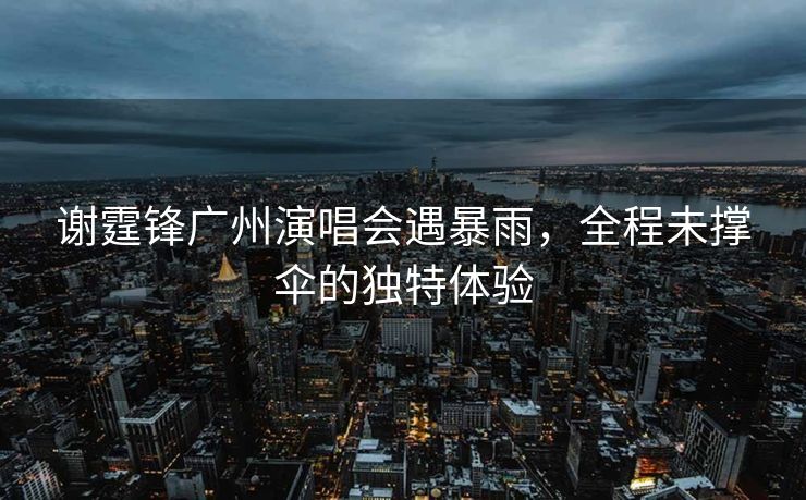 谢霆锋广州演唱会遇暴雨，全程未撑伞的独特体验