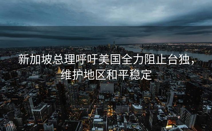 新加坡总理呼吁美国全力阻止台独，维护地区和平稳定