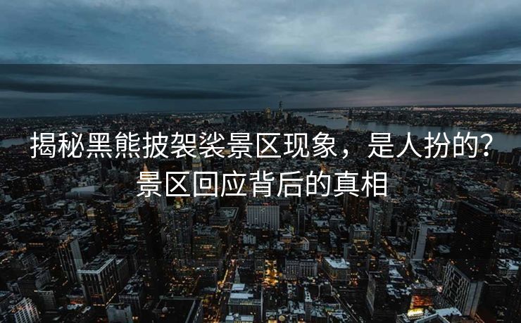 揭秘黑熊披袈裟景区现象，是人扮的？景区回应背后的真相