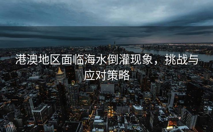 港澳地区面临海水倒灌现象，挑战与应对策略